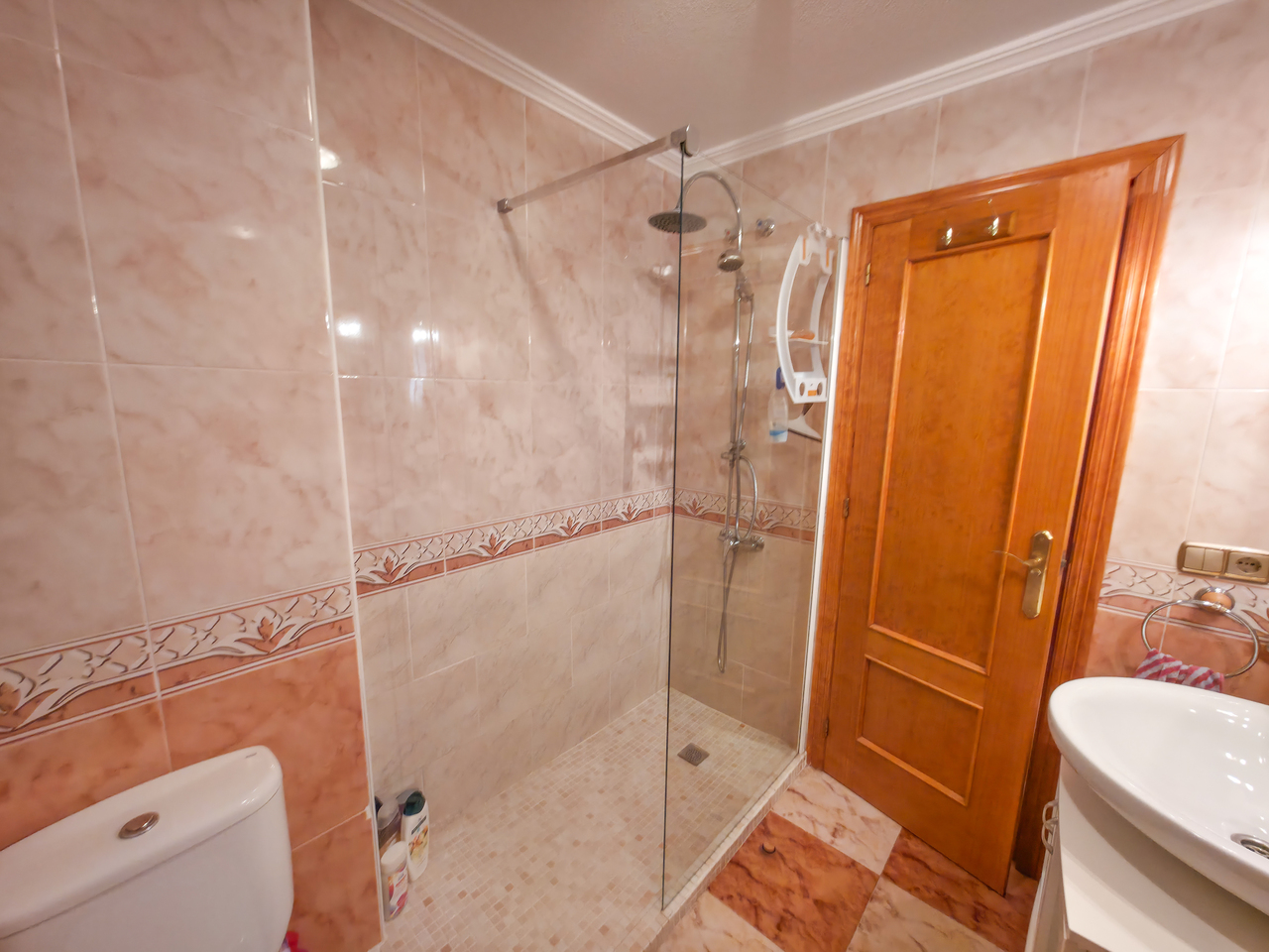 Pool area in apartment for sale in Cabo Roig