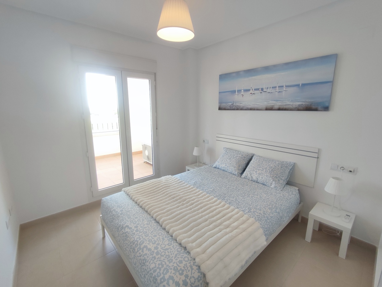 Master bedroom in apartment for sale in Hacienda Riquelme Golf Resort