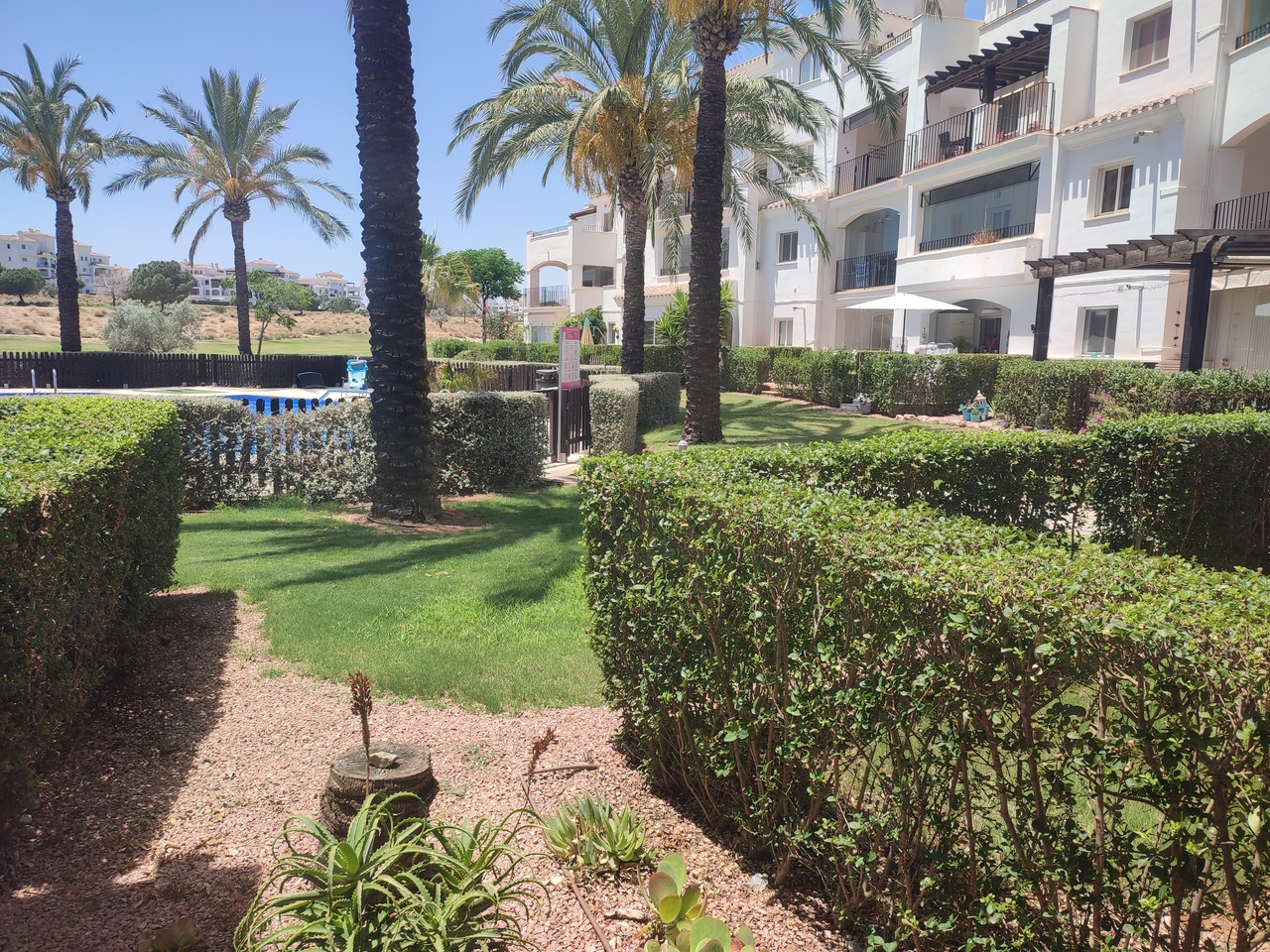 Terrace in apartment for sale in Hacienda Riquelme Golf Resort