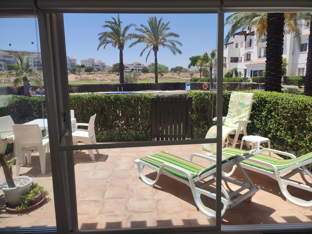 Terrace in apartment for sale in Hacienda Riquelme Golf Resort