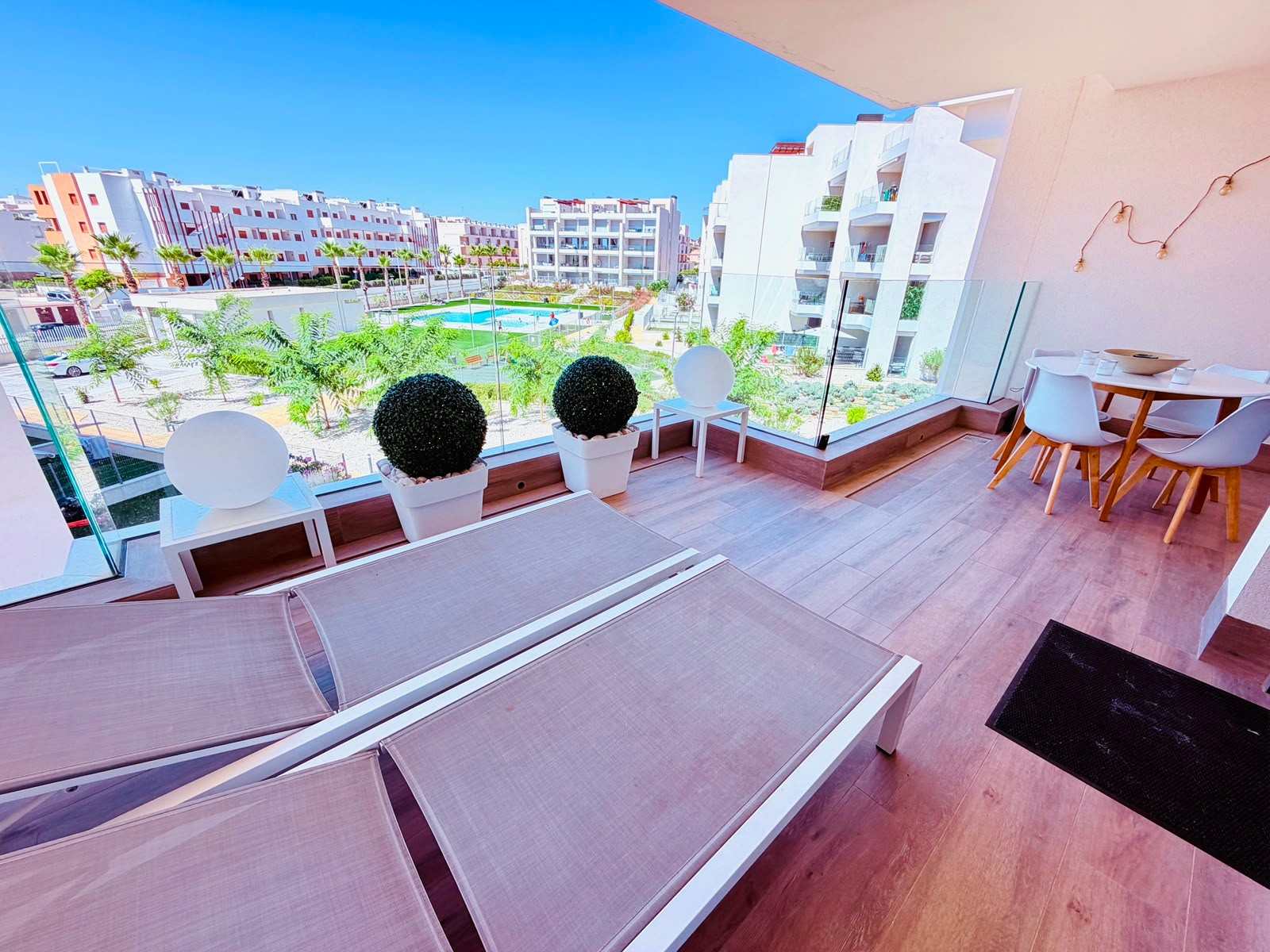 Pool area in apartment for sale in Orihuela Costa