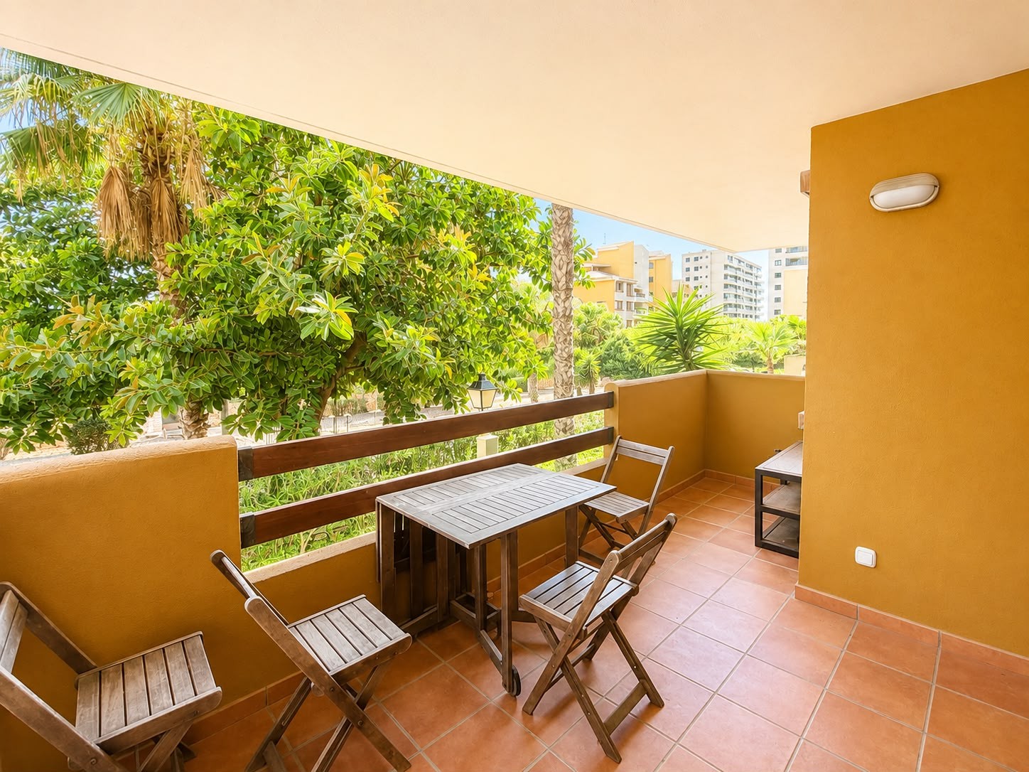 Pool area in apartment for sale in Punta Prima