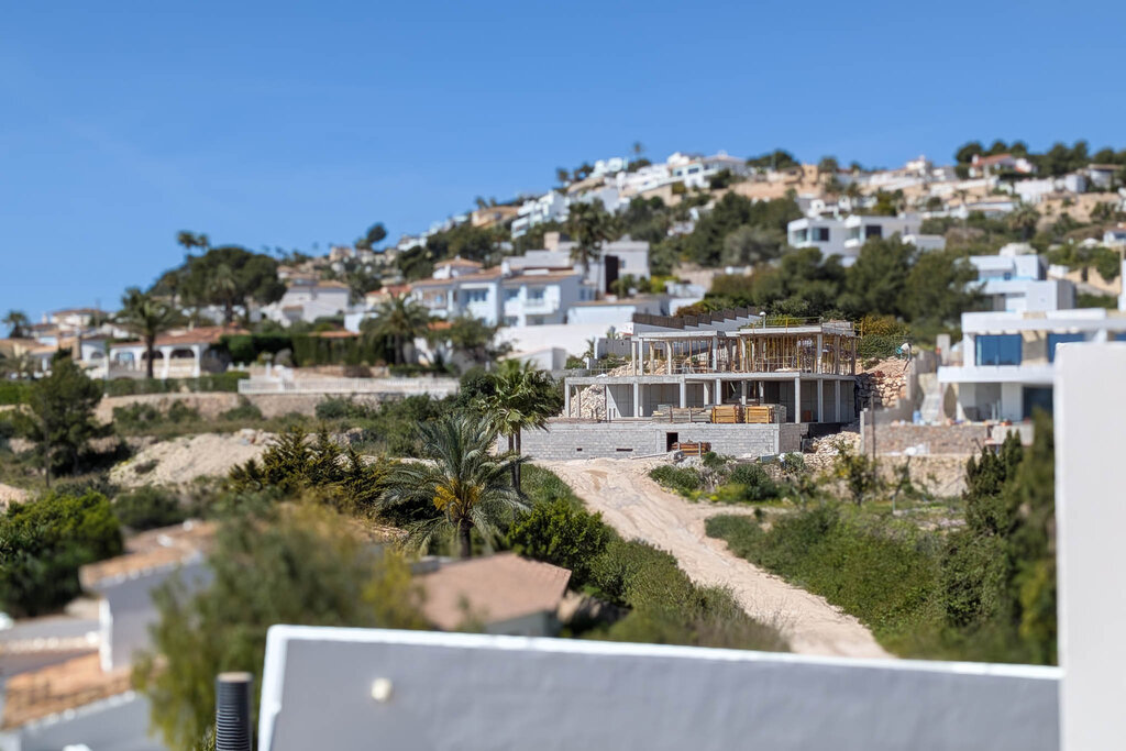 Pool area in villa for sale in Moraira