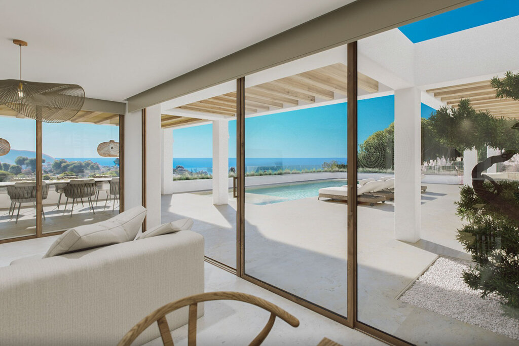Exterior view in villa for sale in Moraira