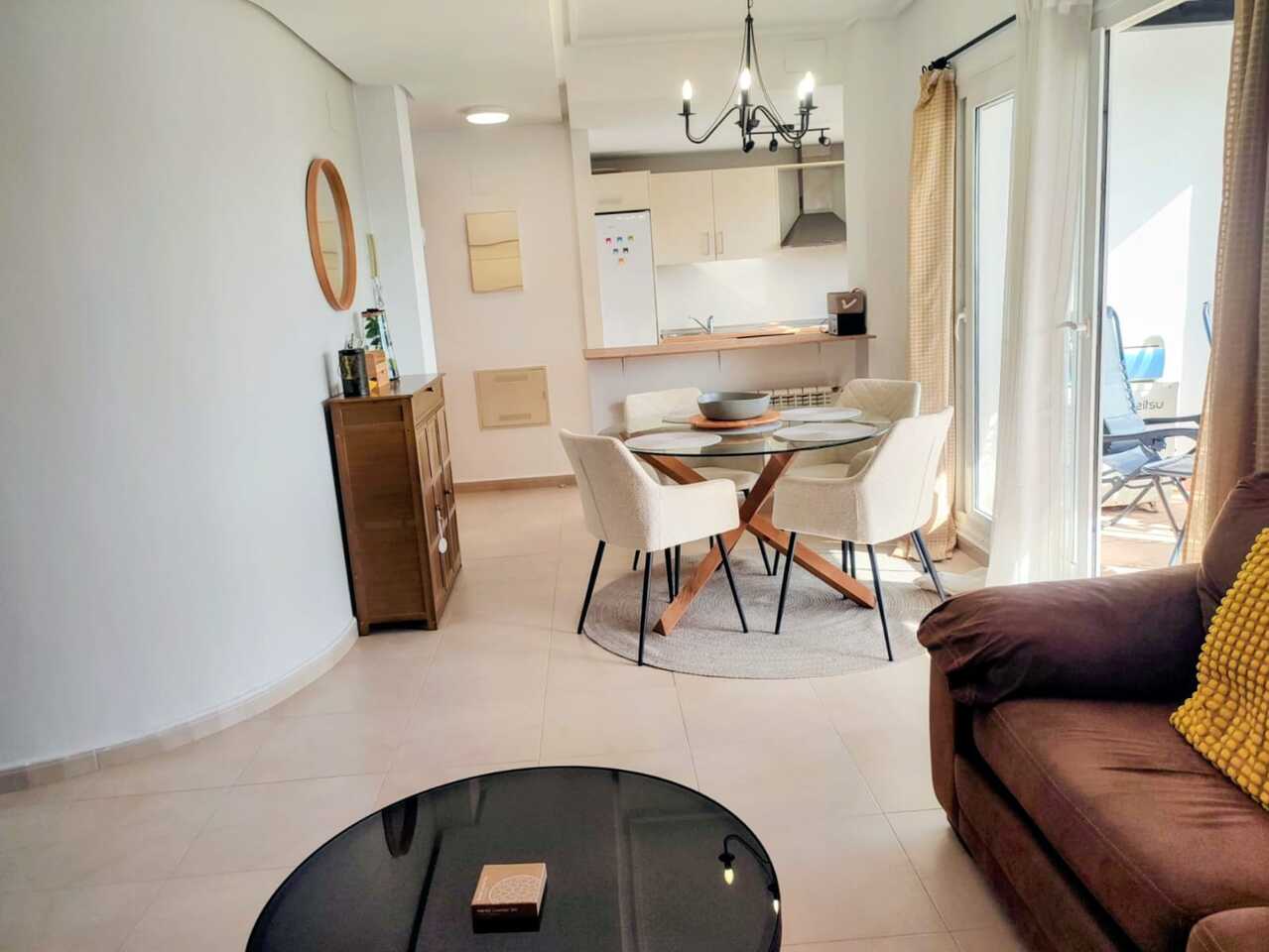 Terrace in apartment for sale in Hacienda Riquelme Golf Resort