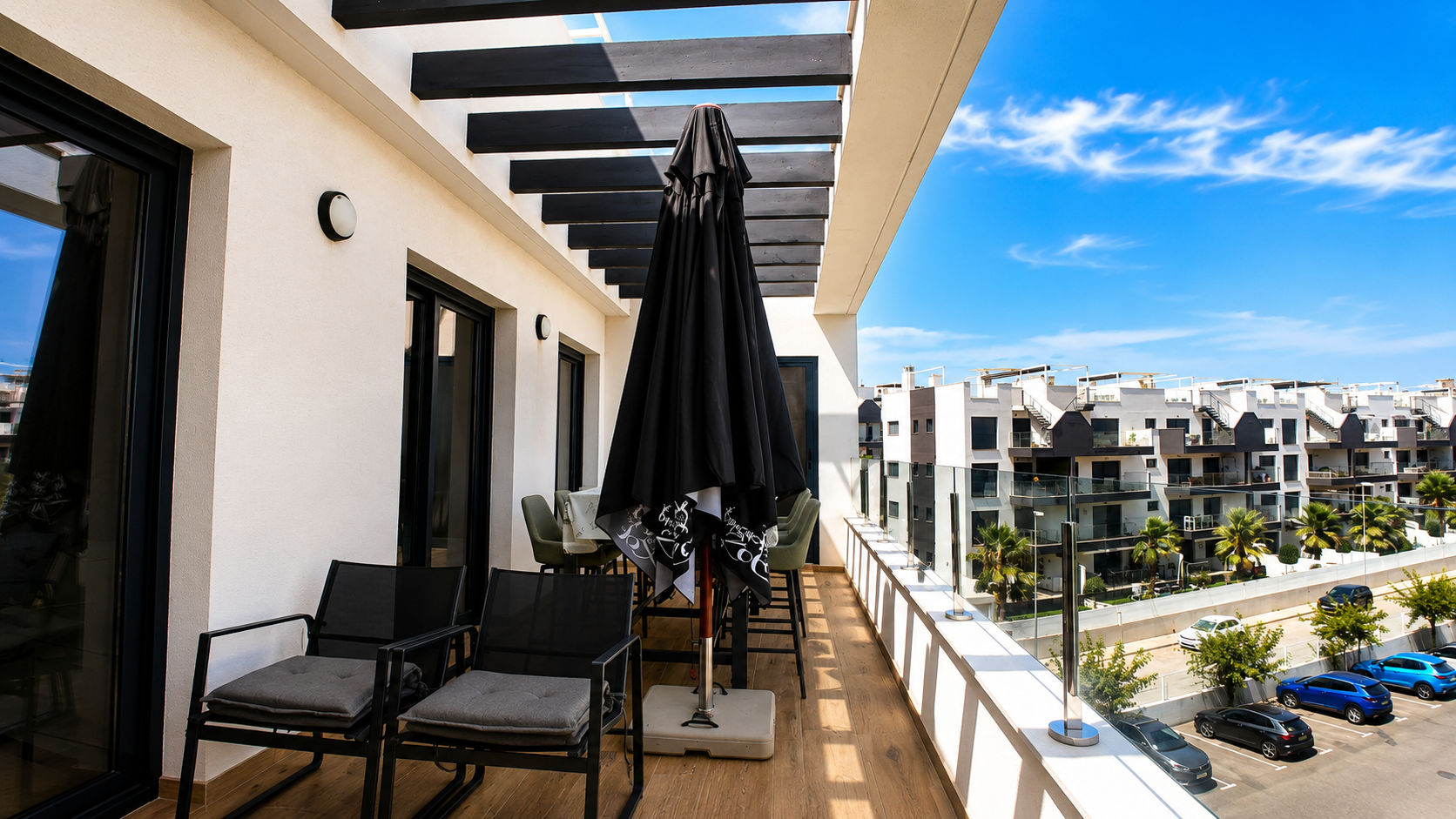 Terrace in penthouse for sale in Orihuela Costa