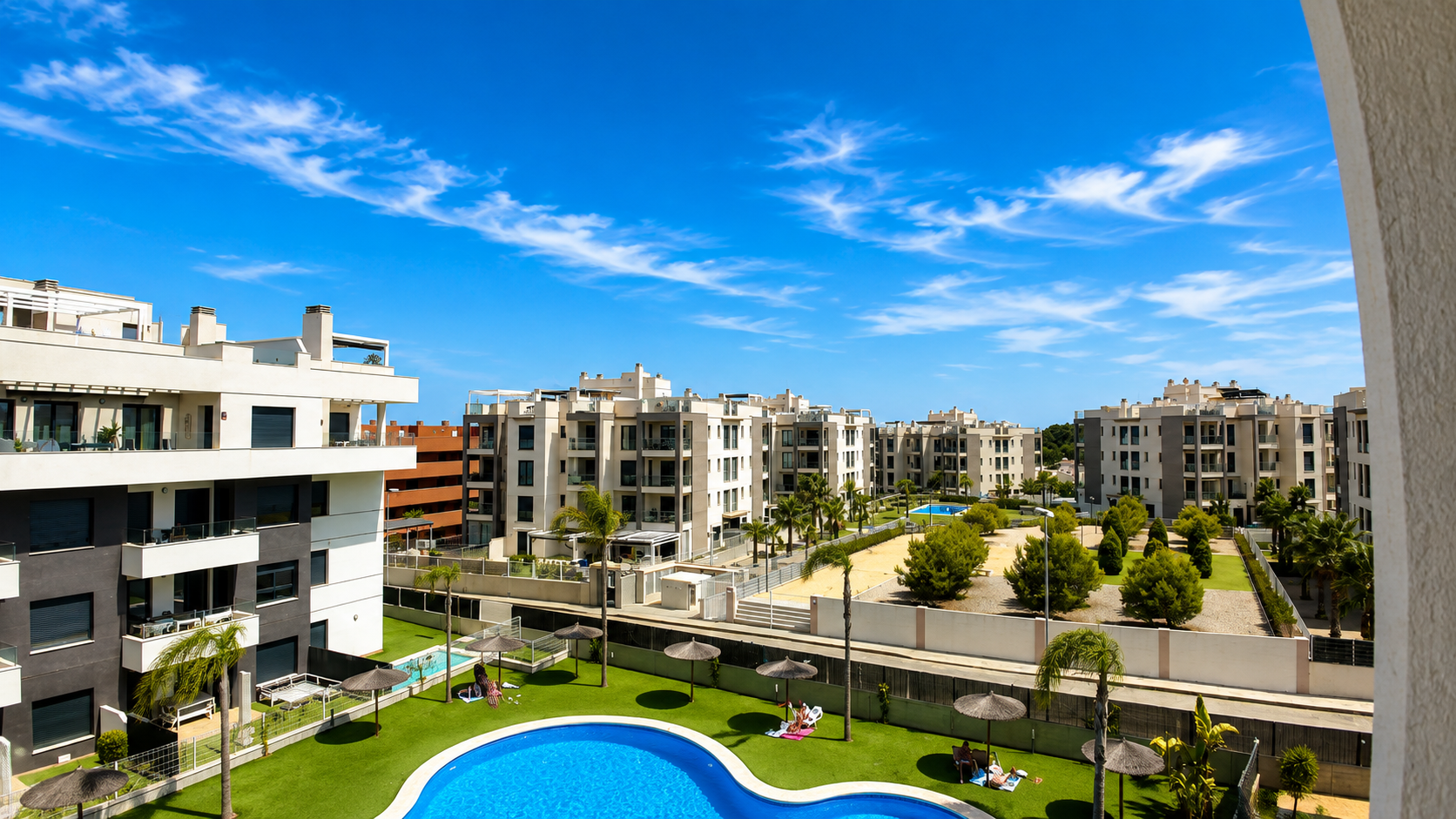 Pool area in penthouse for sale in Orihuela Costa