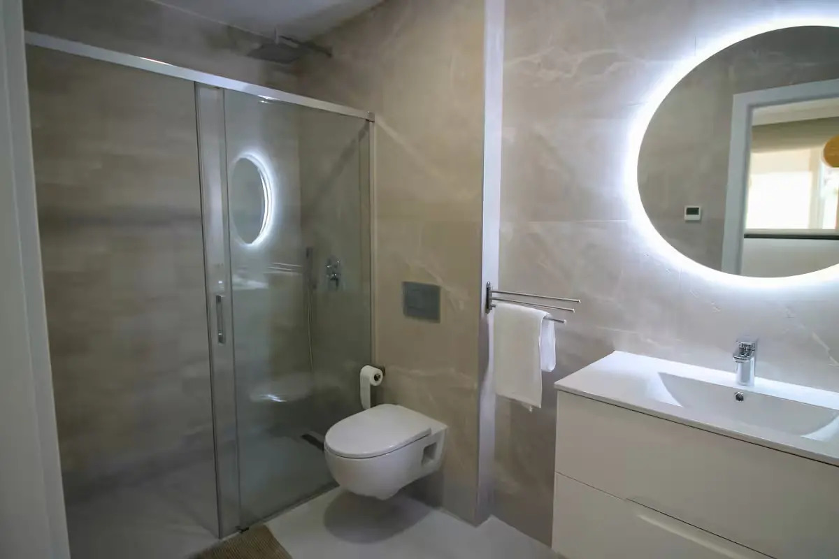 Pool area in duplex for sale in Finestrat