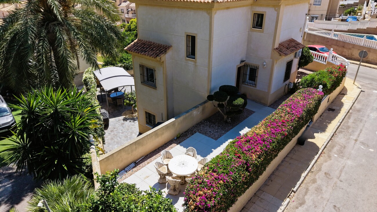 Pool area in villa for sale in Orihuela Costa