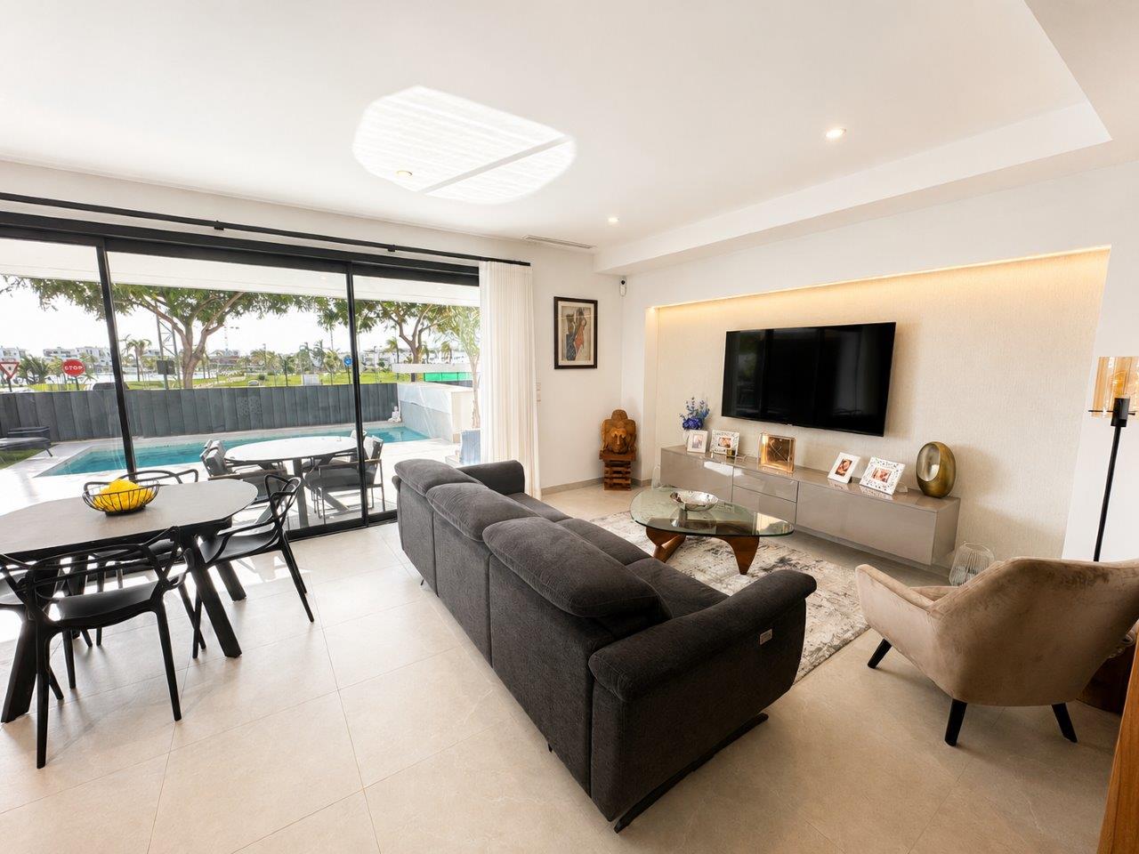 Terrace in villa for sale in Santa Rosalia Resort
