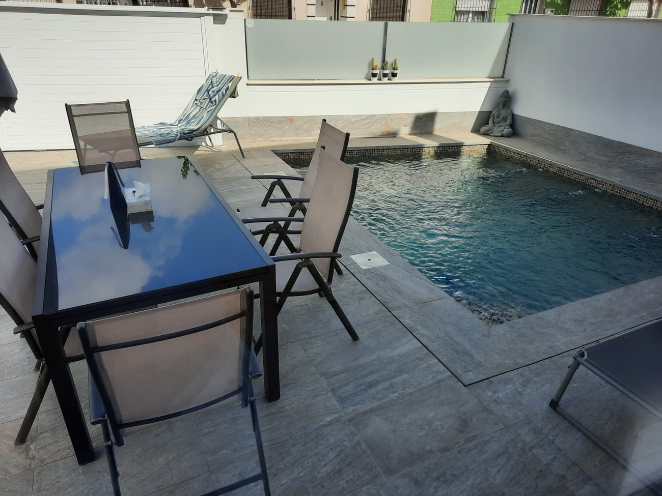 Pool area in villa for sale in San Pedro del Pinatar