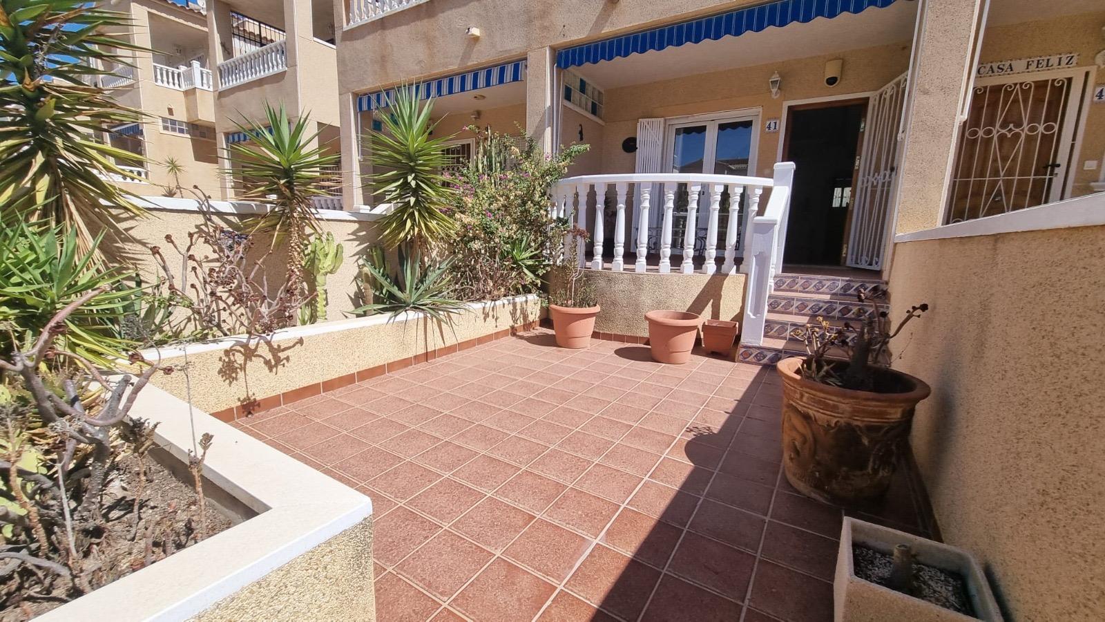 Pool area in duplex for sale in Orihuela Costa
