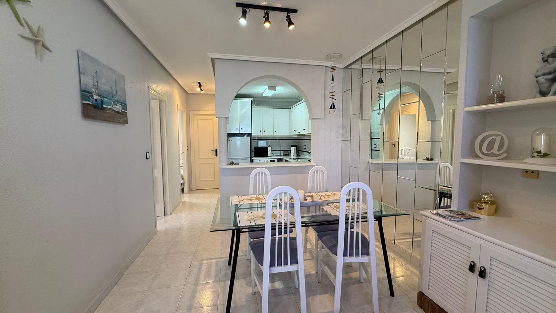 Pool area in bungalow for sale in Torrevieja