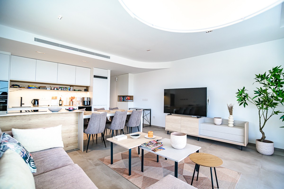 Pool area in apartment for sale in Lo Pagan