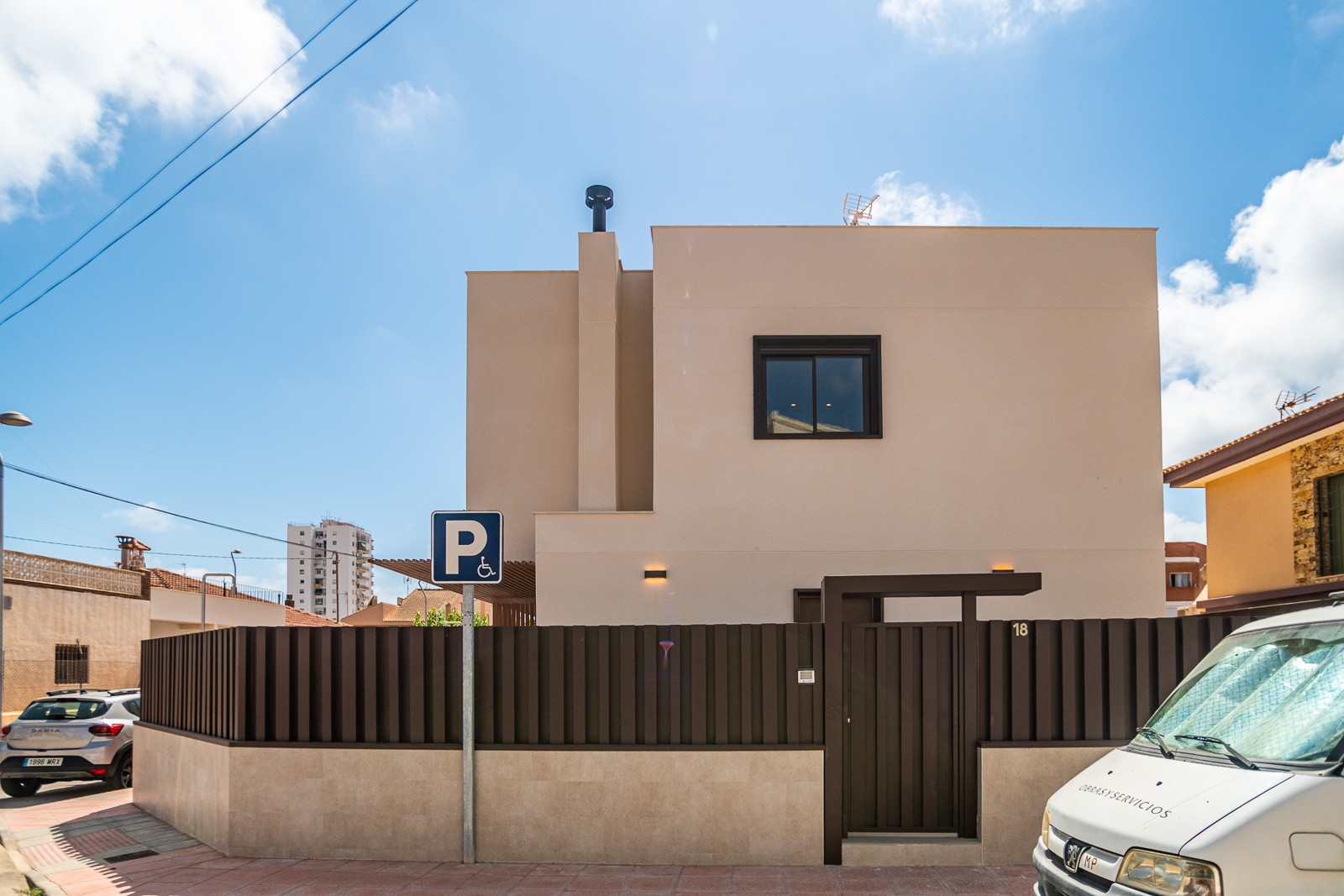 Pool area in villa for sale in San Javier