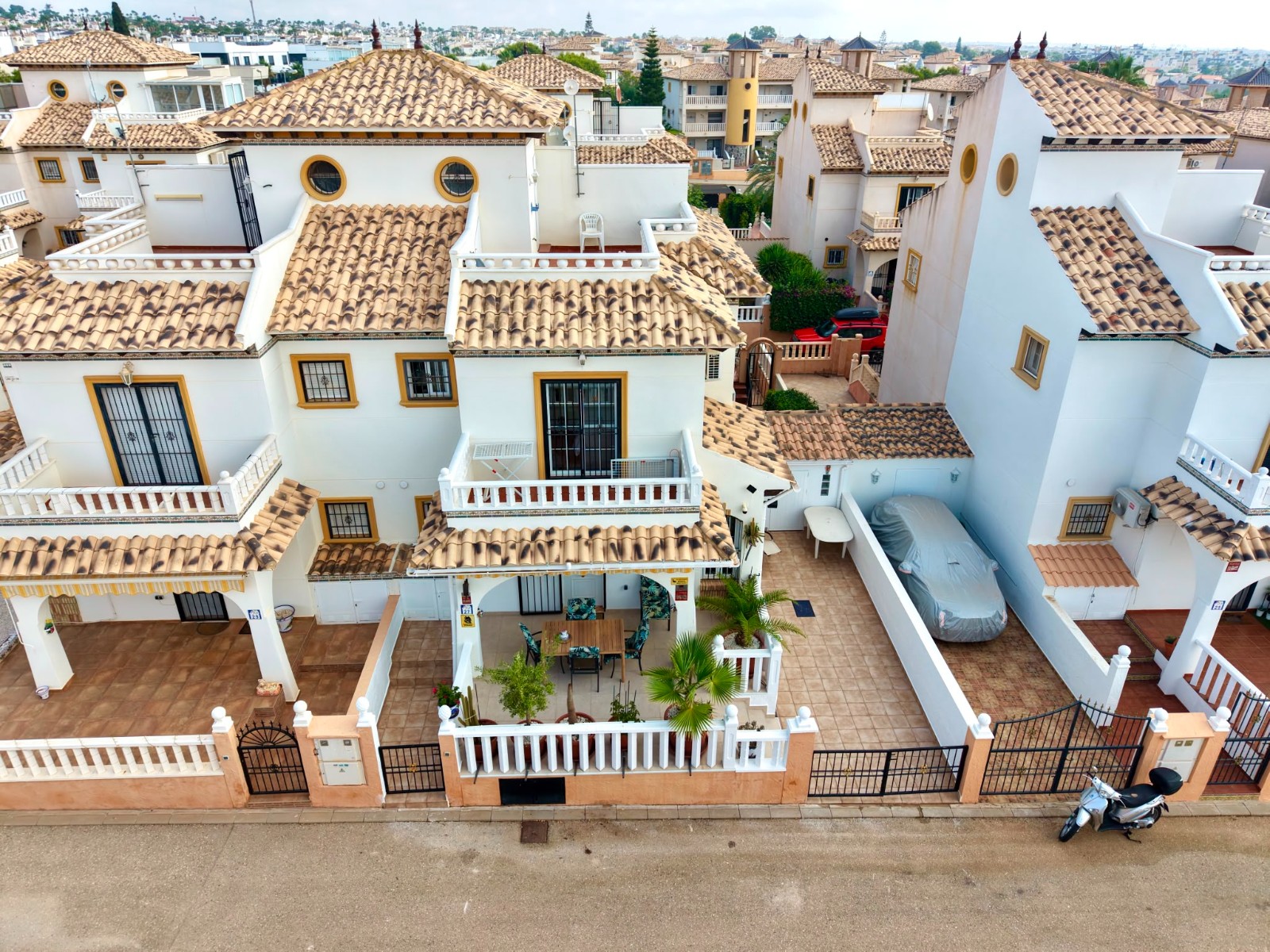 Pool area in terraced for sale in Cabo Roig