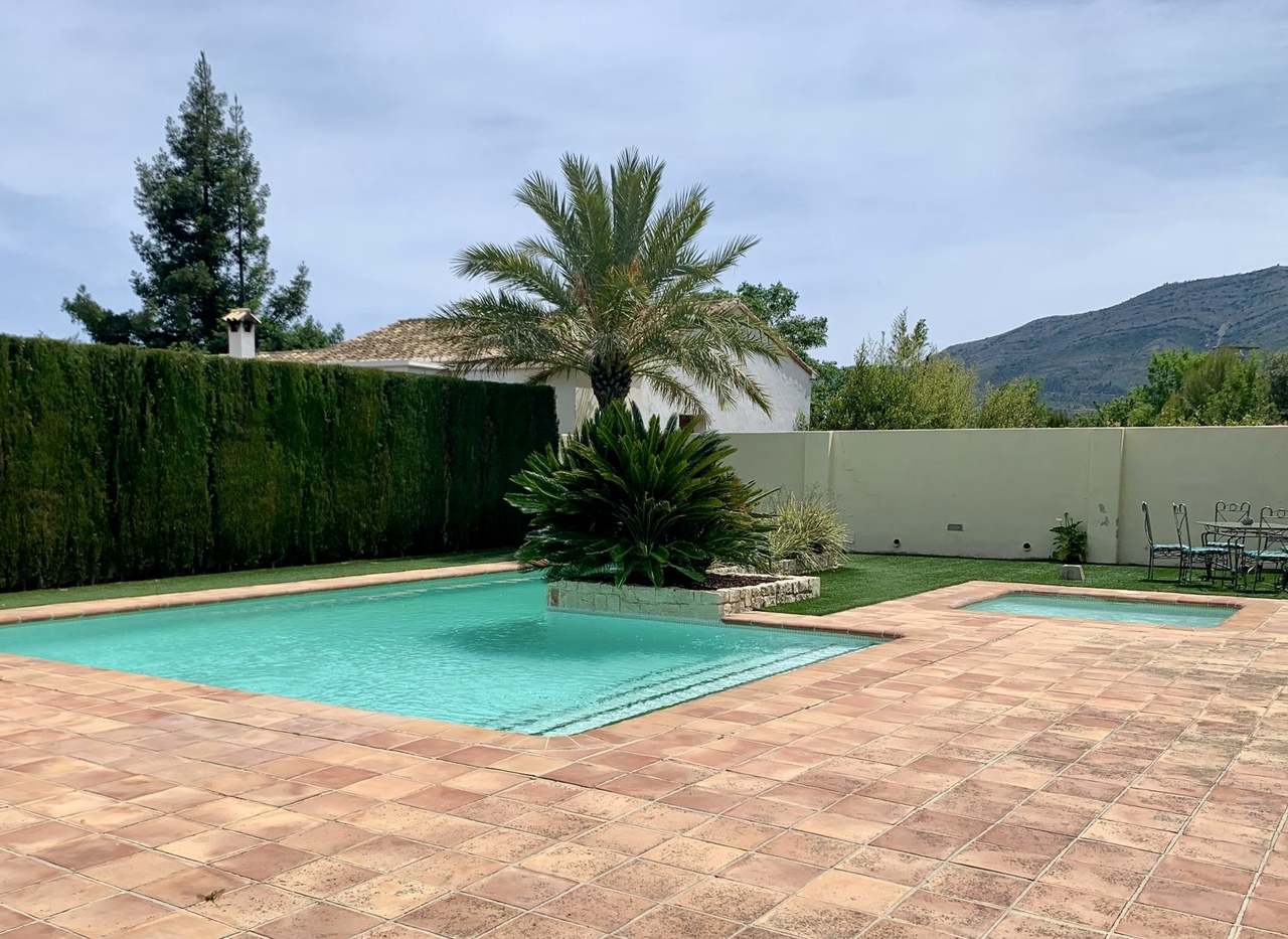 Pool area in apartment for sale in Murla