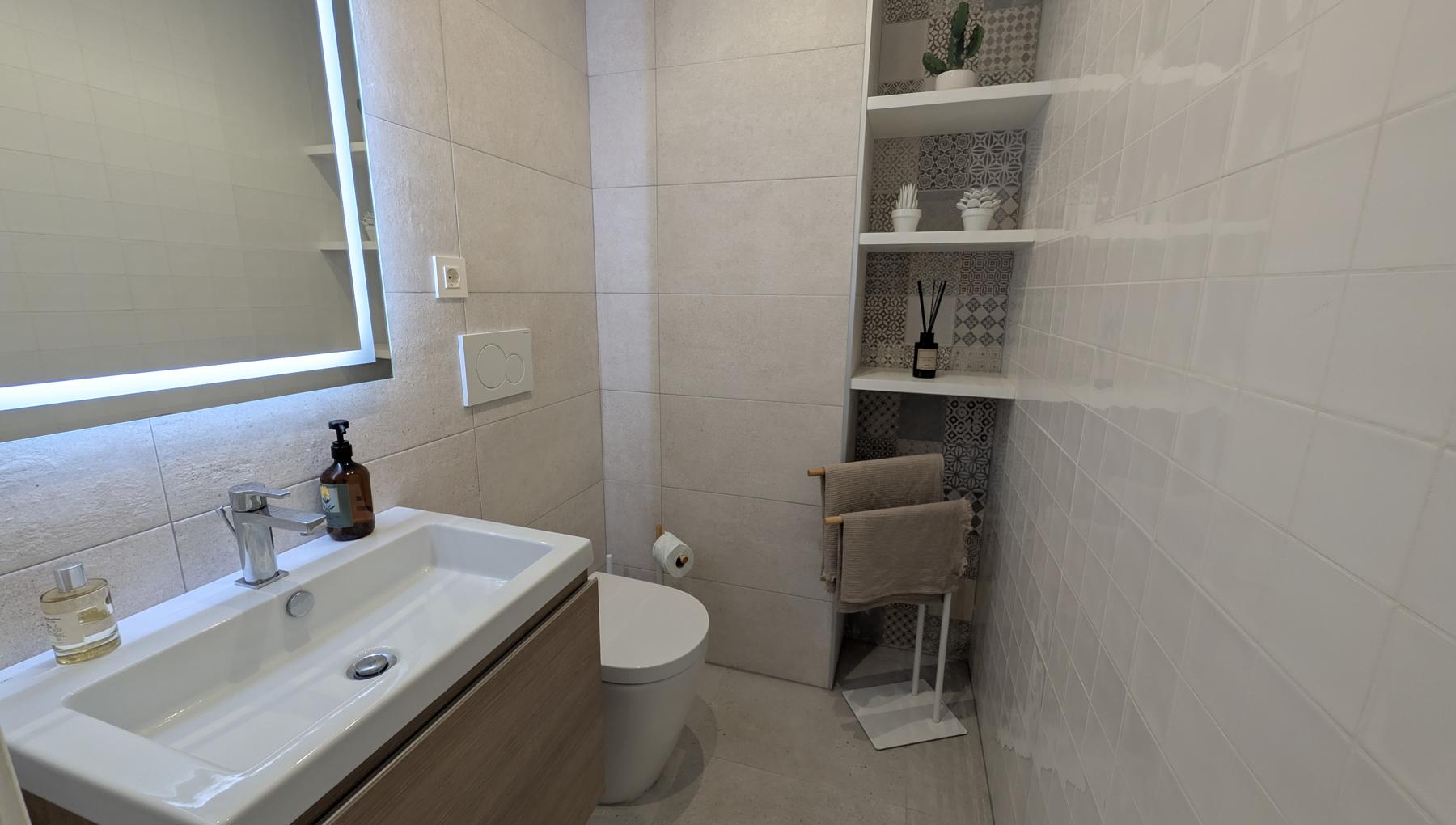 Pool area in villa for sale in Santiago de la Ribera