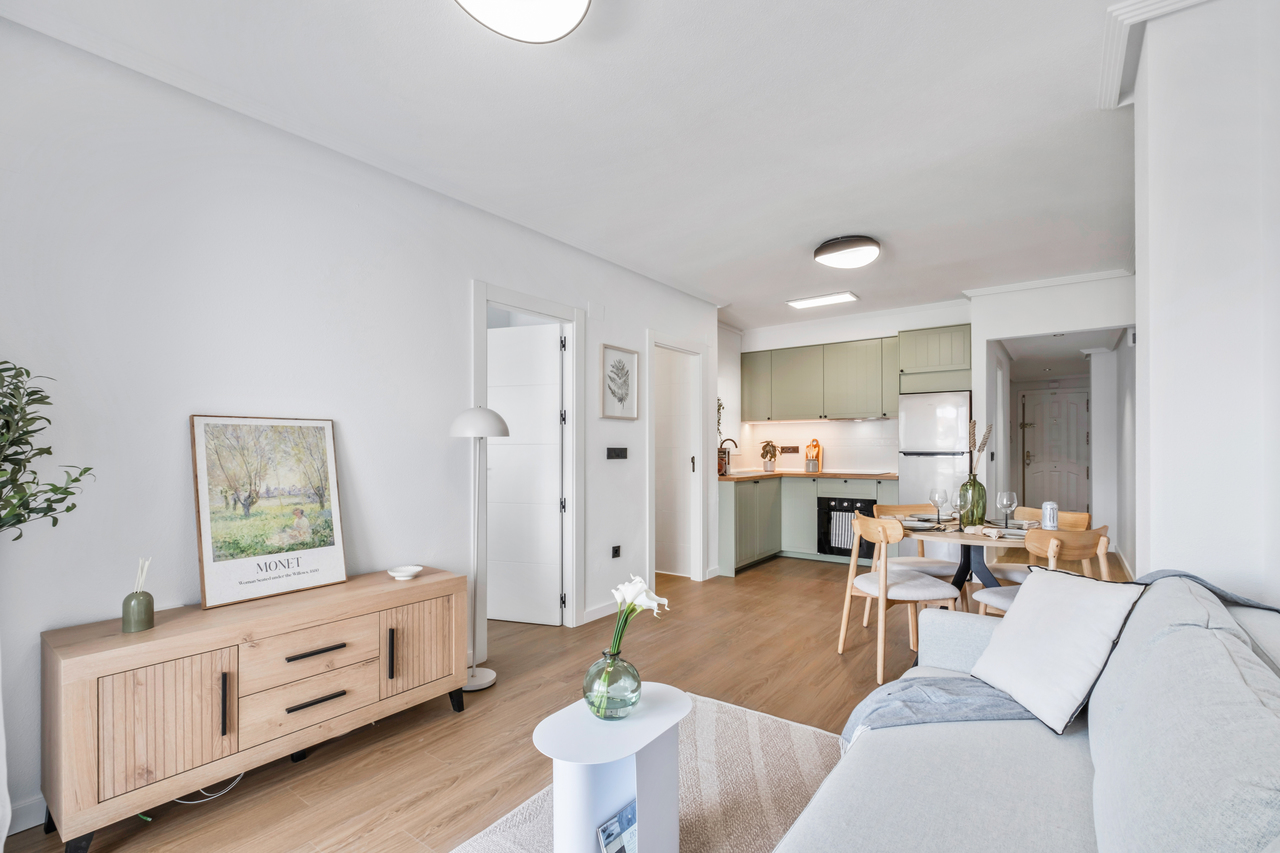 Pool area in apartment for sale in Playa Flamenca