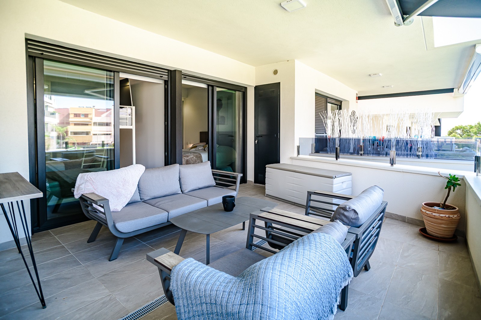 Pool area in apartment for sale in Playa Flamenca