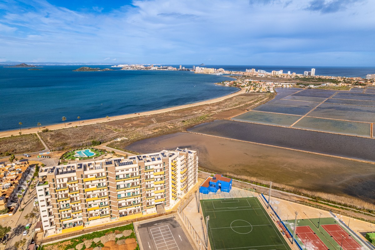 Pool area in apartment for sale in Cartagena