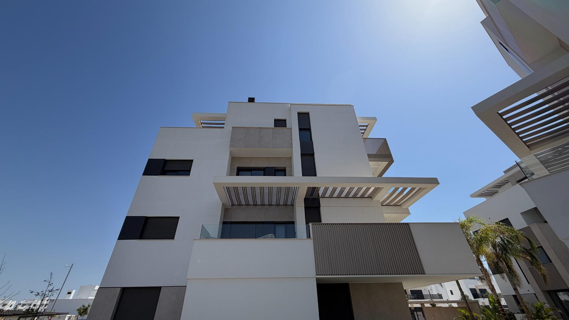 Pool area in apartment for sale in Los Alcazares