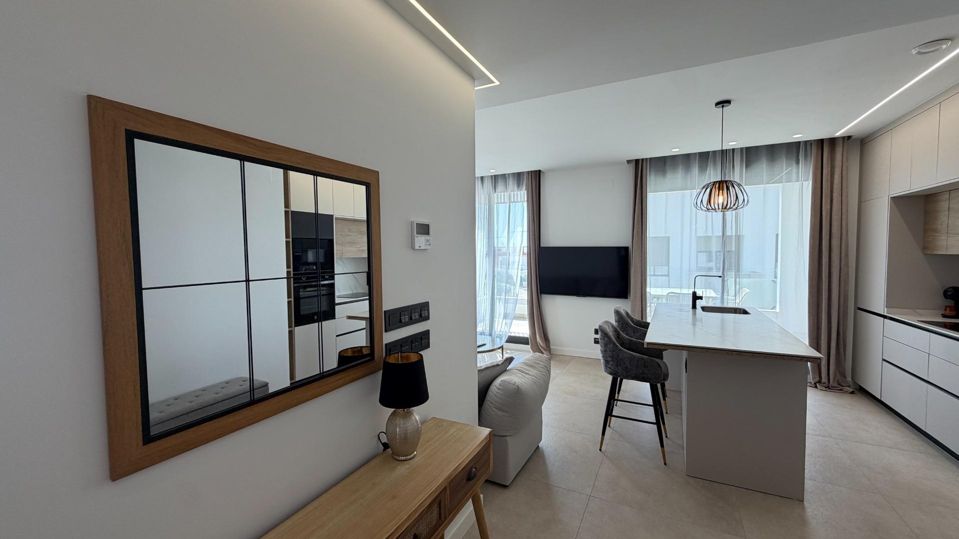 Pool area in apartment for sale in Los Alcazares