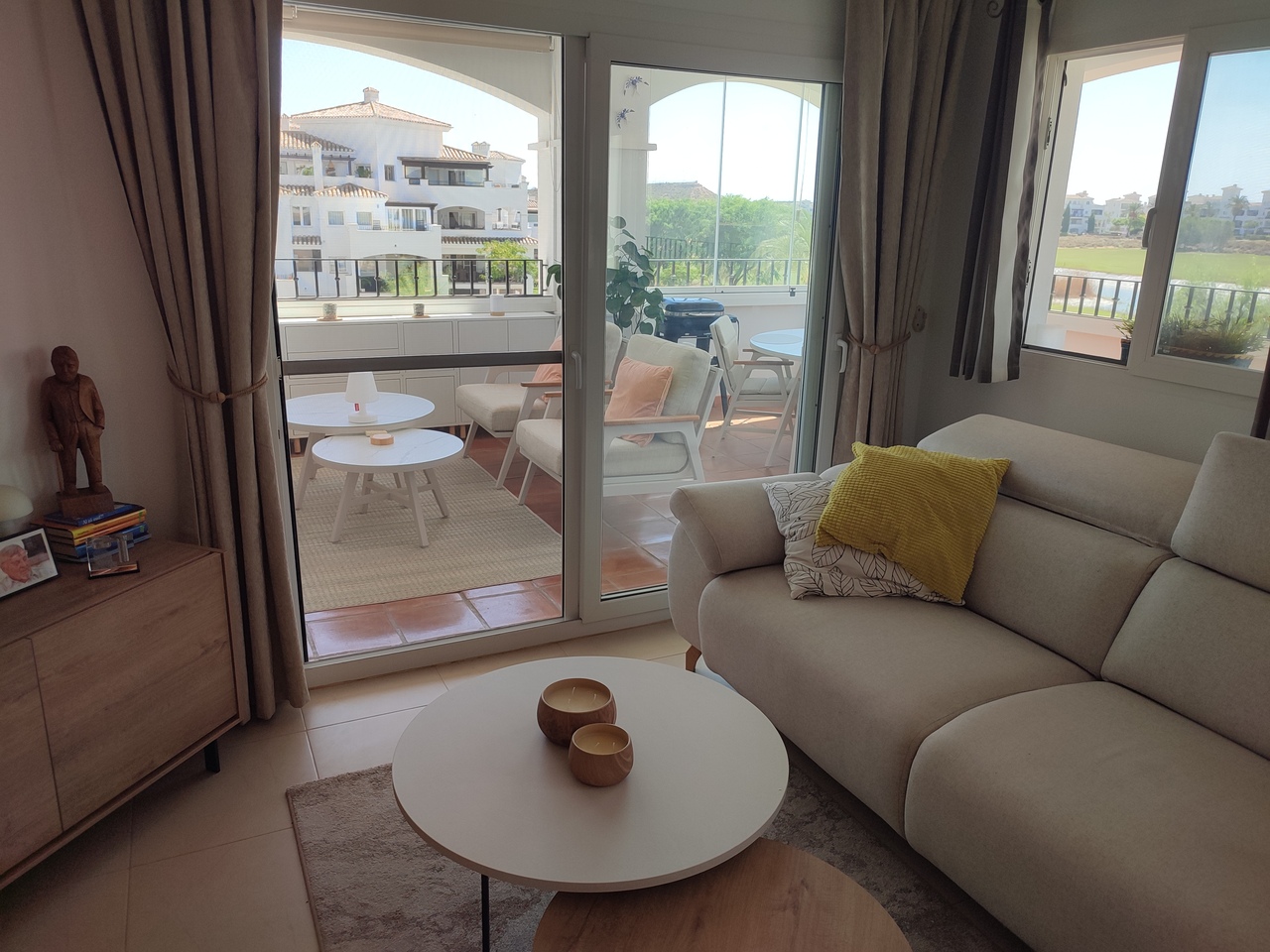 Living room in apartment for sale in Hacienda Riquelme Golf Resort