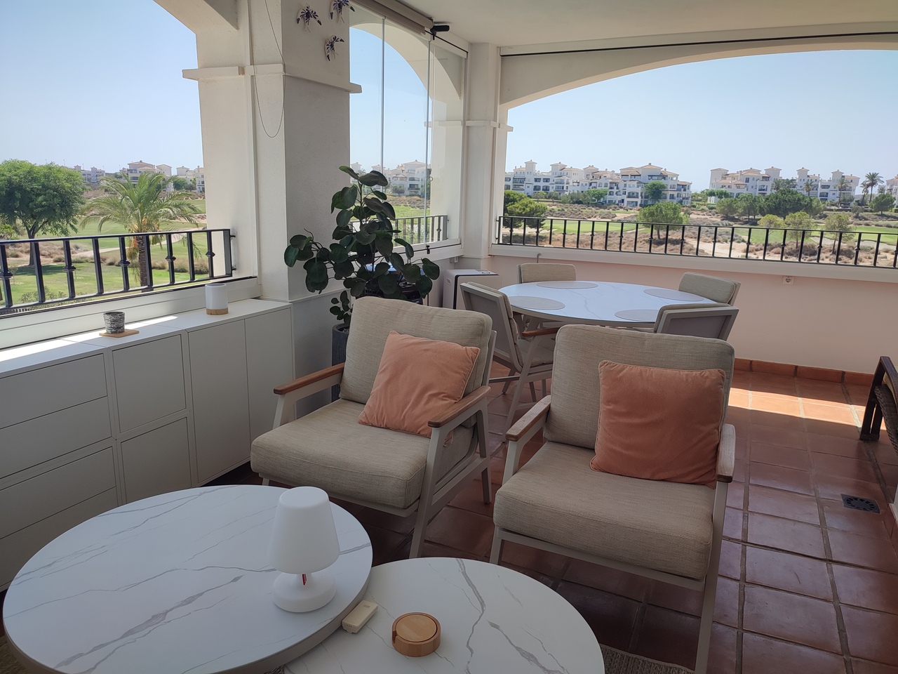 Master bedroom in apartment for sale in Hacienda Riquelme Golf Resort