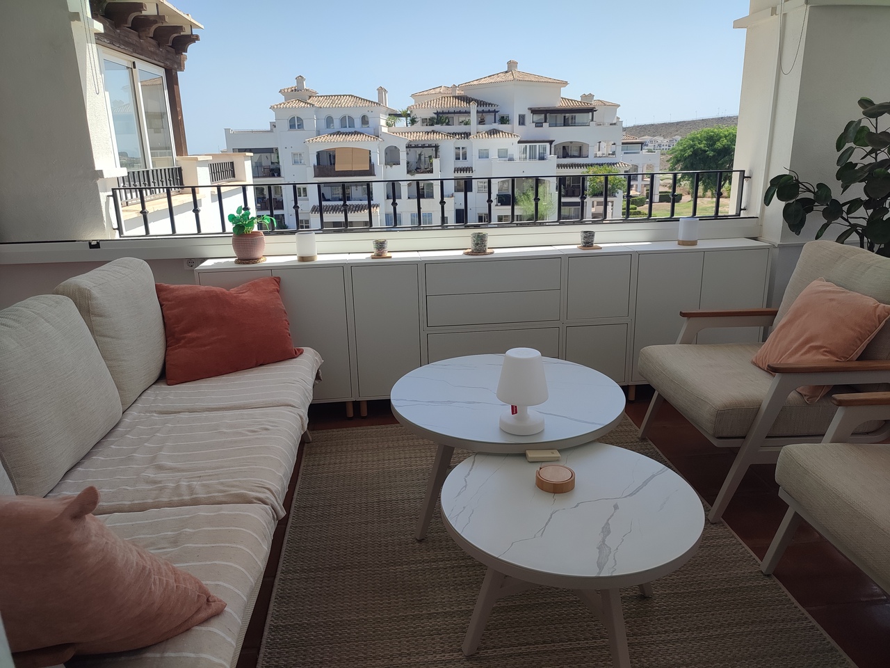 Terrace in apartment for sale in Hacienda Riquelme Golf Resort