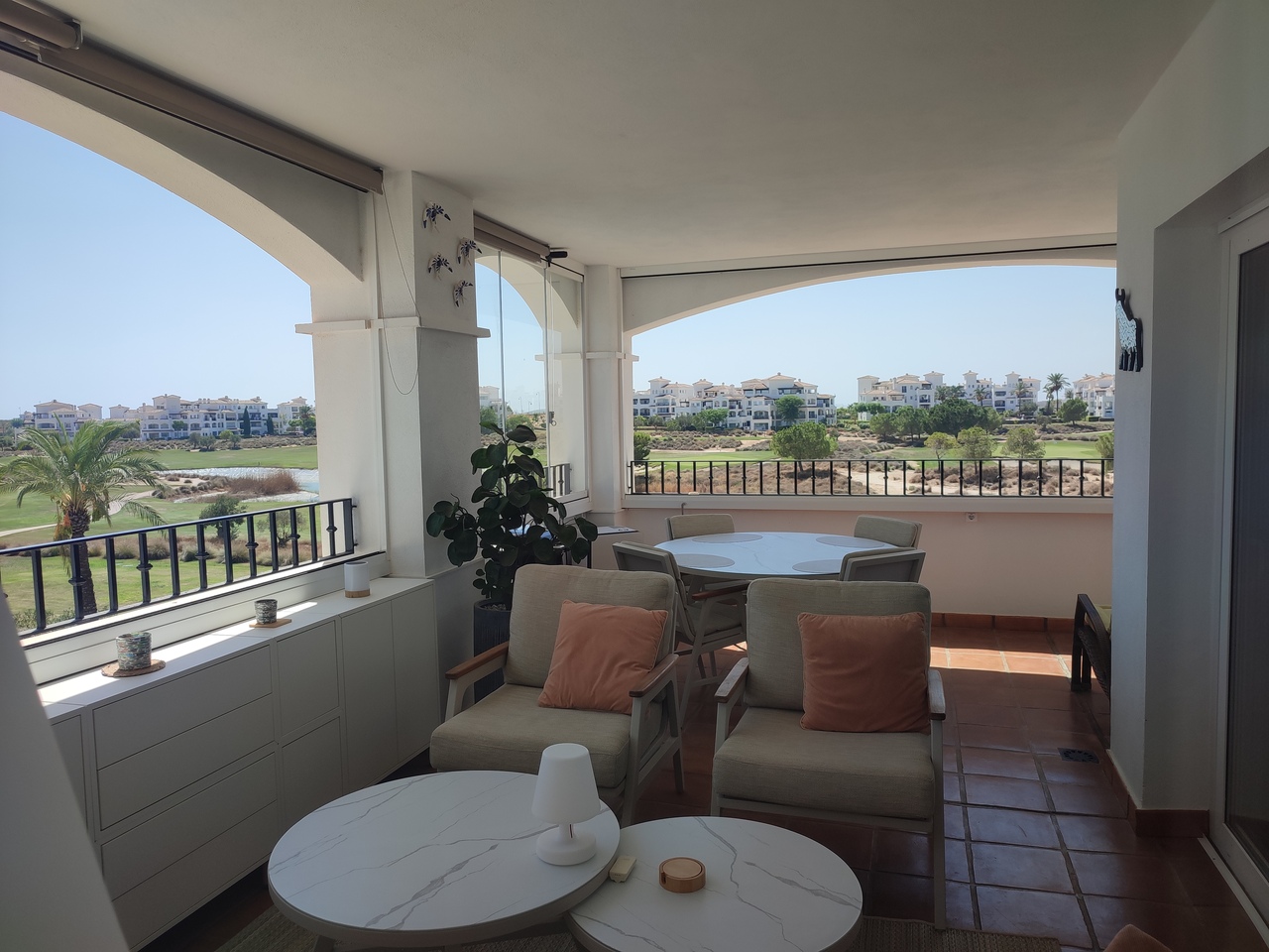 Pool area in apartment for sale in Hacienda Riquelme Golf Resort
