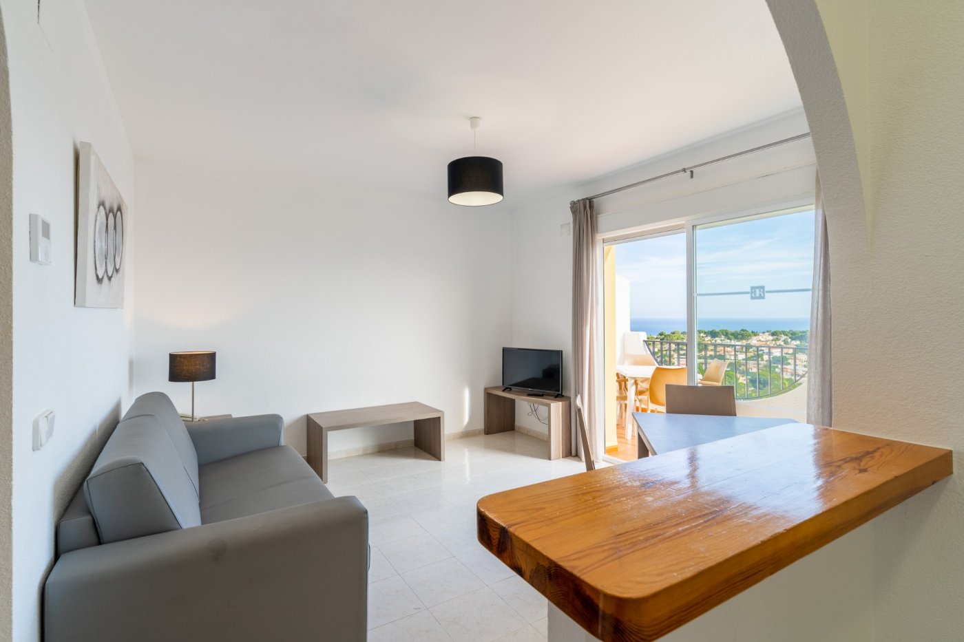 Pool area in bungalow for sale in Calpe