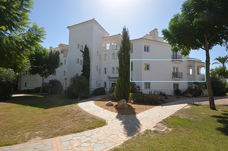 Master bedroom in apartment for sale in Hacienda Riquelme Golf Resort