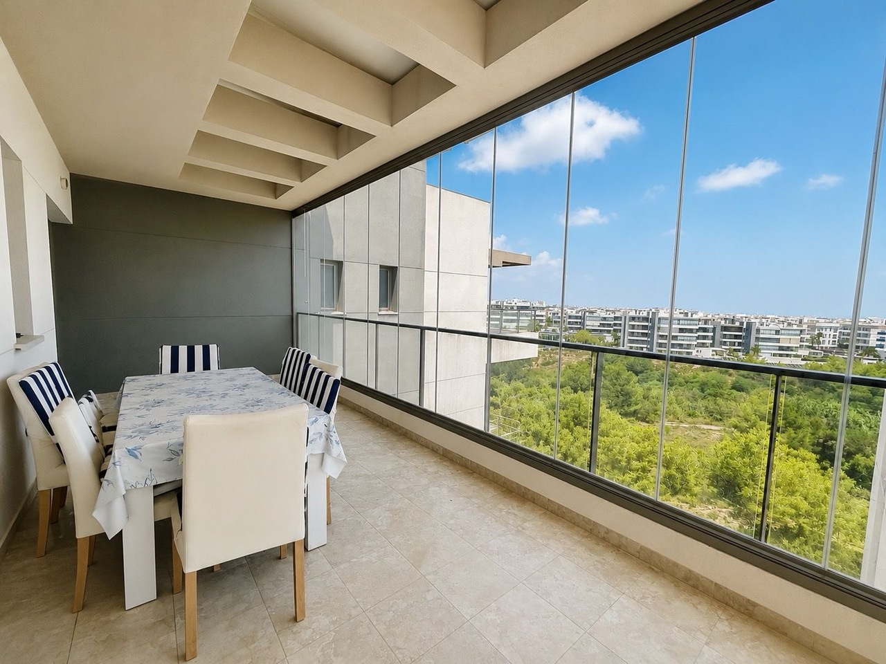 Pool area in penthouse for sale in Los Dolses