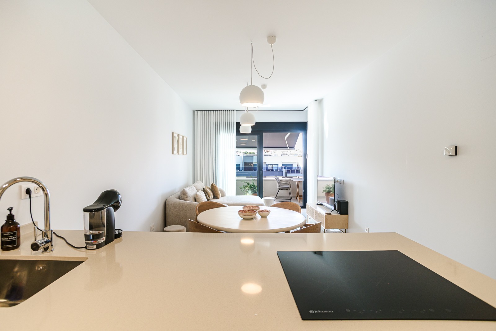 Living room in penthouse for sale in Orihuela Costa