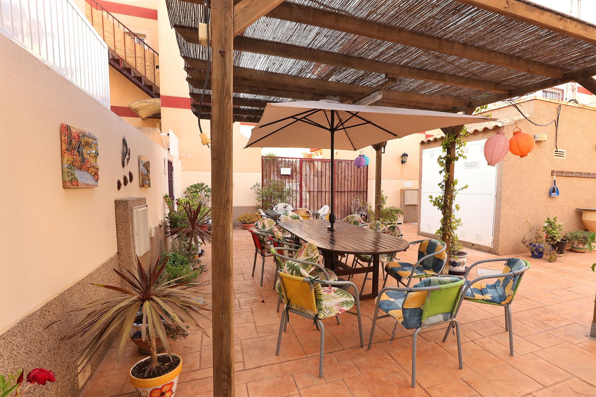 Pool area in bungalow for sale in San Pedro del Pinatar