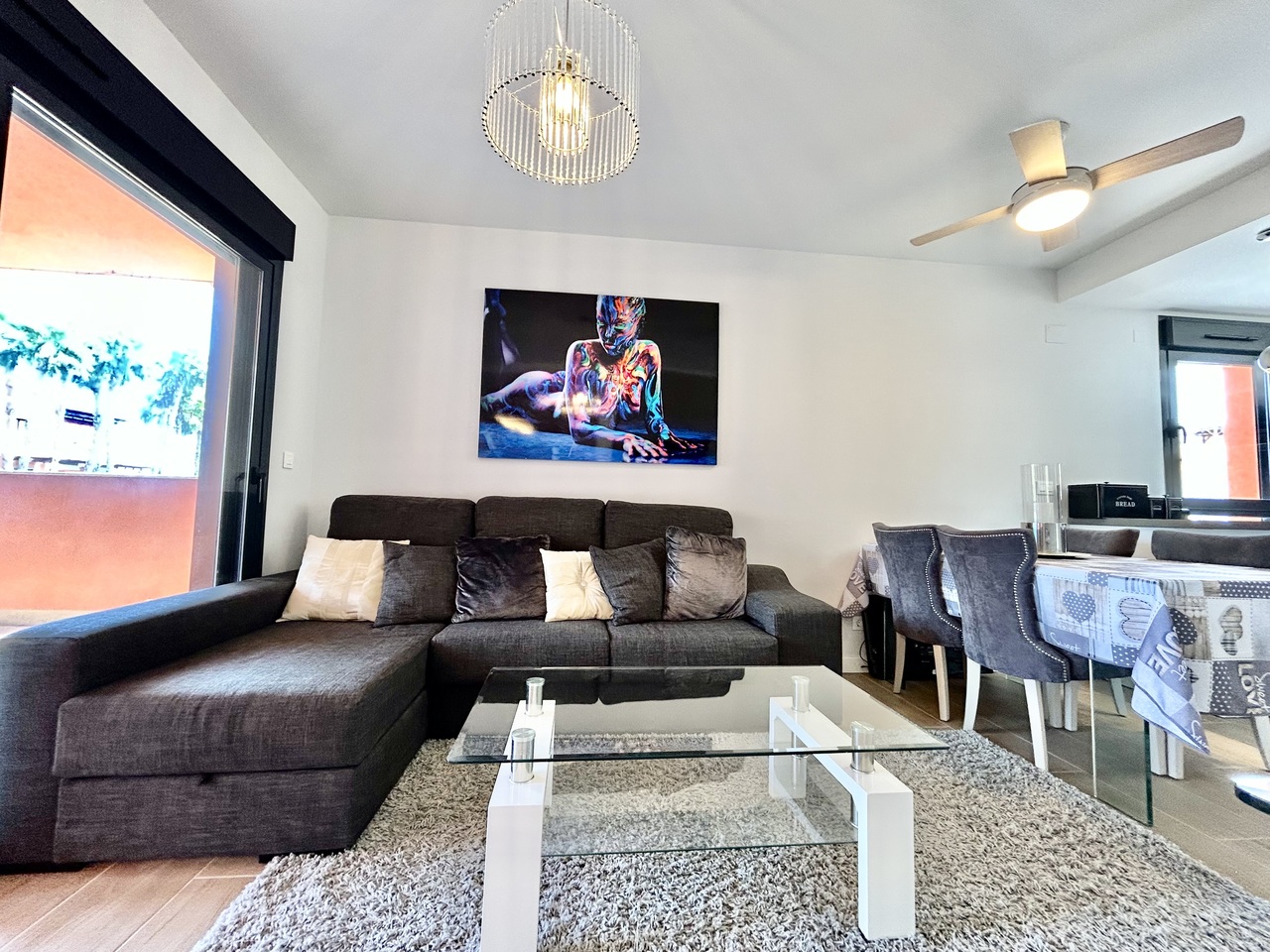 Pool area in apartment for sale in Villamartin