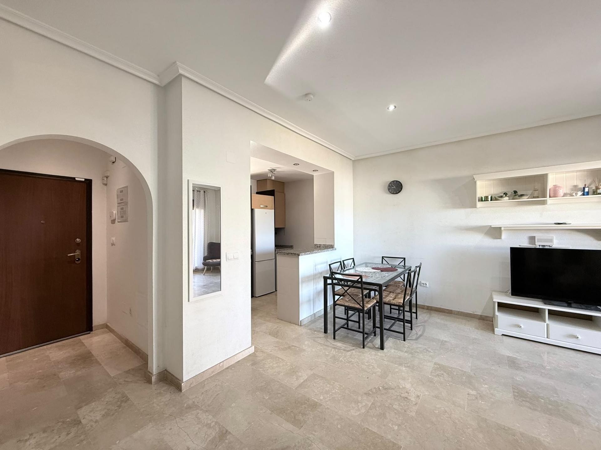 Pool area in bungalow for sale in Orihuela Costa