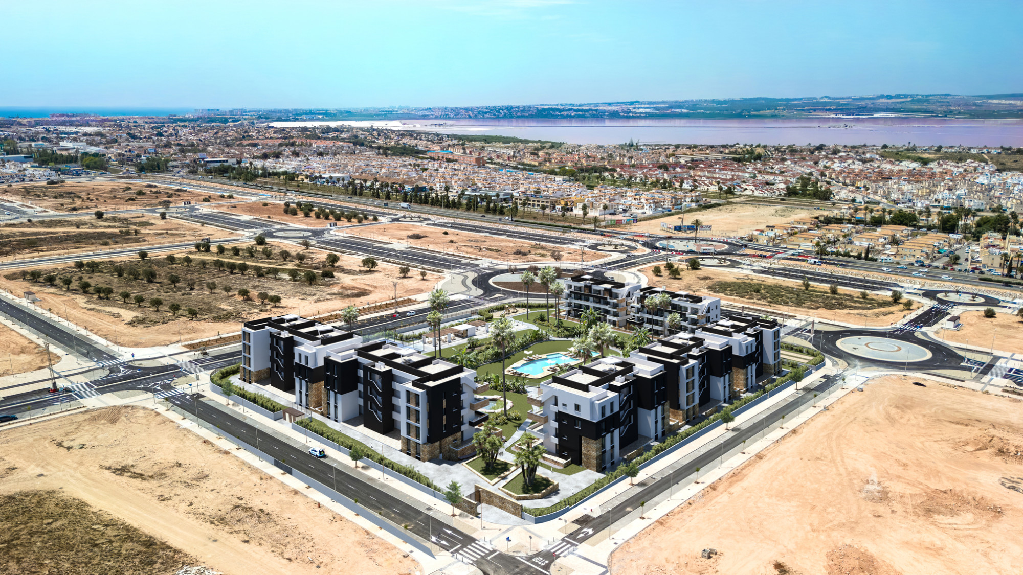 Discover La Hoya by Duly, an exclusive new residential development featuring 120 modern apartments with 2 bedrooms and 2 bathrooms, spacious terraces, and penthouses with private solariums