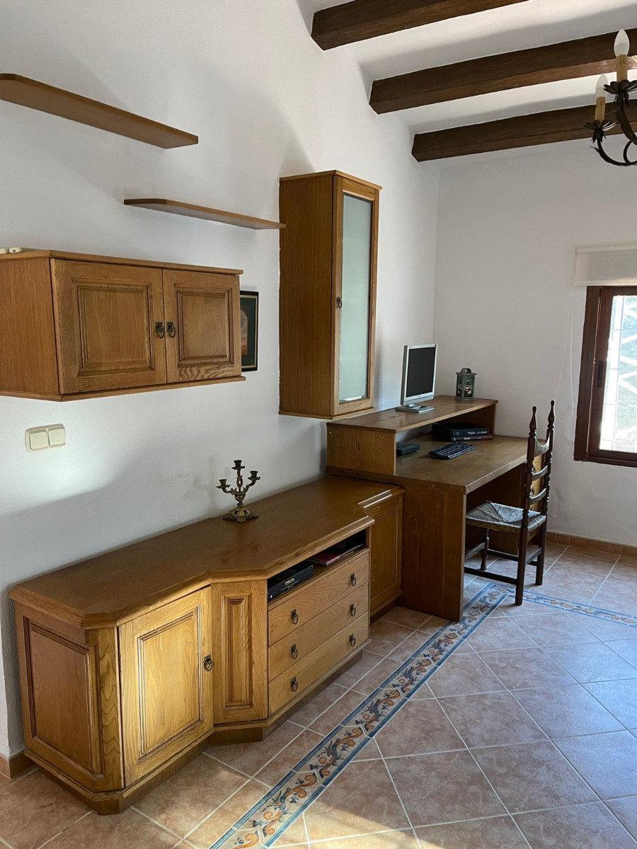 Pool area in villa for sale in Orihuela Costa