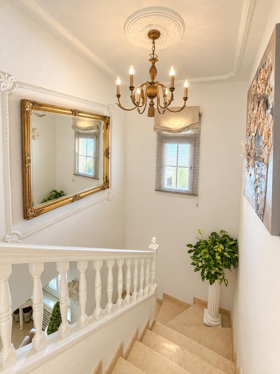 Pool area in villa for sale in Orihuela Costa