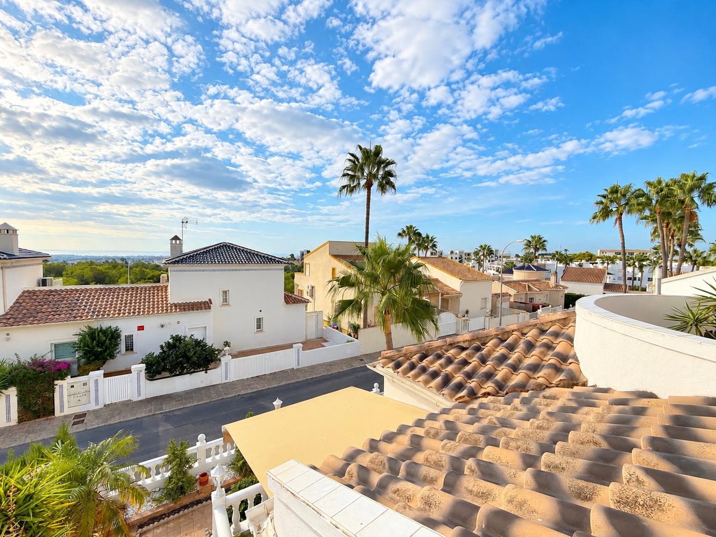 Pool area in villa for sale in Orihuela Costa