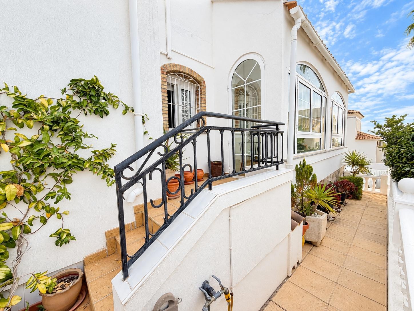 Pool area in villa for sale in Orihuela Costa