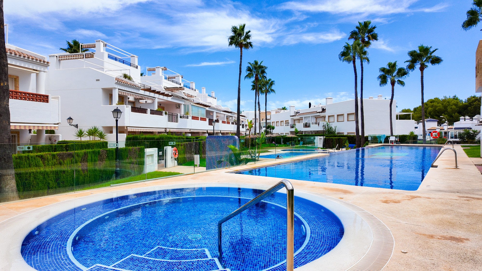 Pool area in apartment for sale in Orihuela Costa