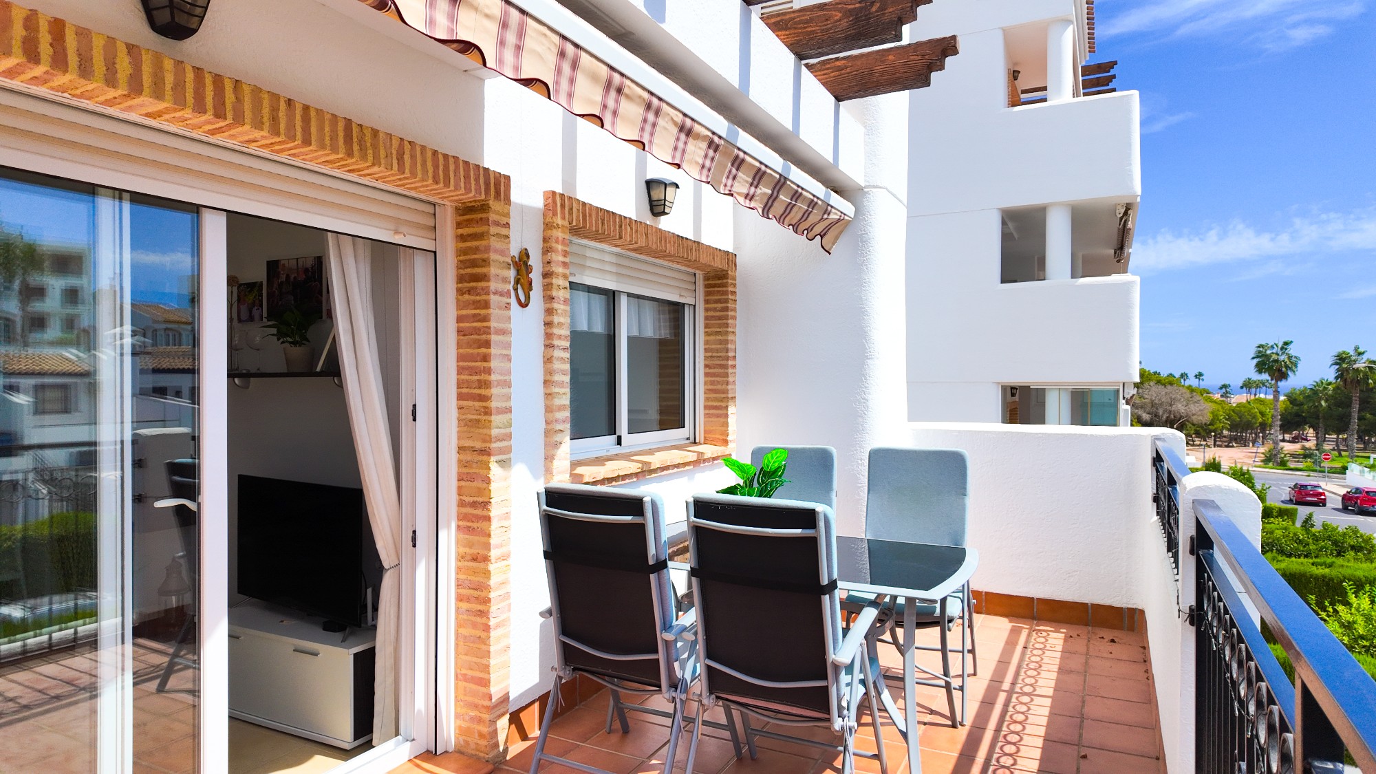 Pool area in apartment for sale in Orihuela Costa