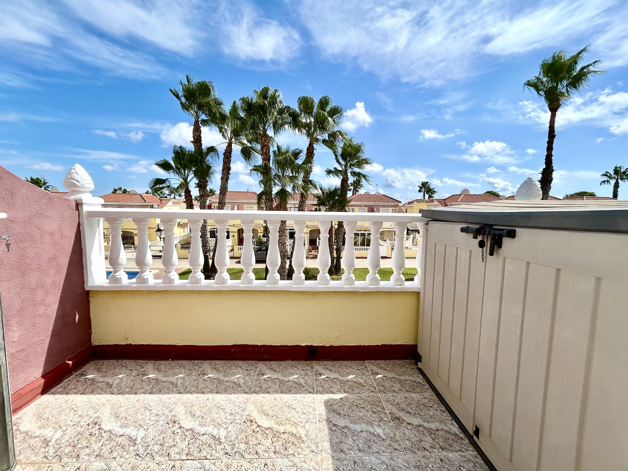 Master bedroom in terraced for sale in Cabo Roig