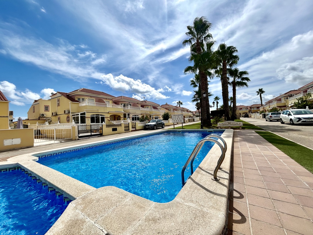 Pool area in terraced for sale in Cabo Roig