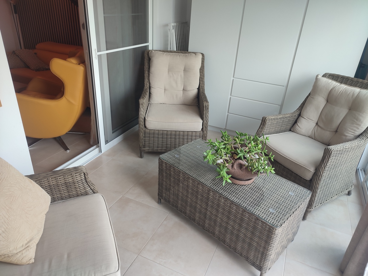 Terrace in apartment for sale in Hacienda Riquelme Golf Resort