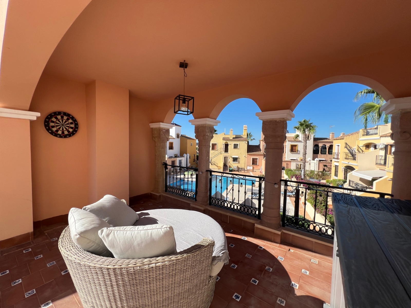 Dining area in bungalow for sale in Algorfa