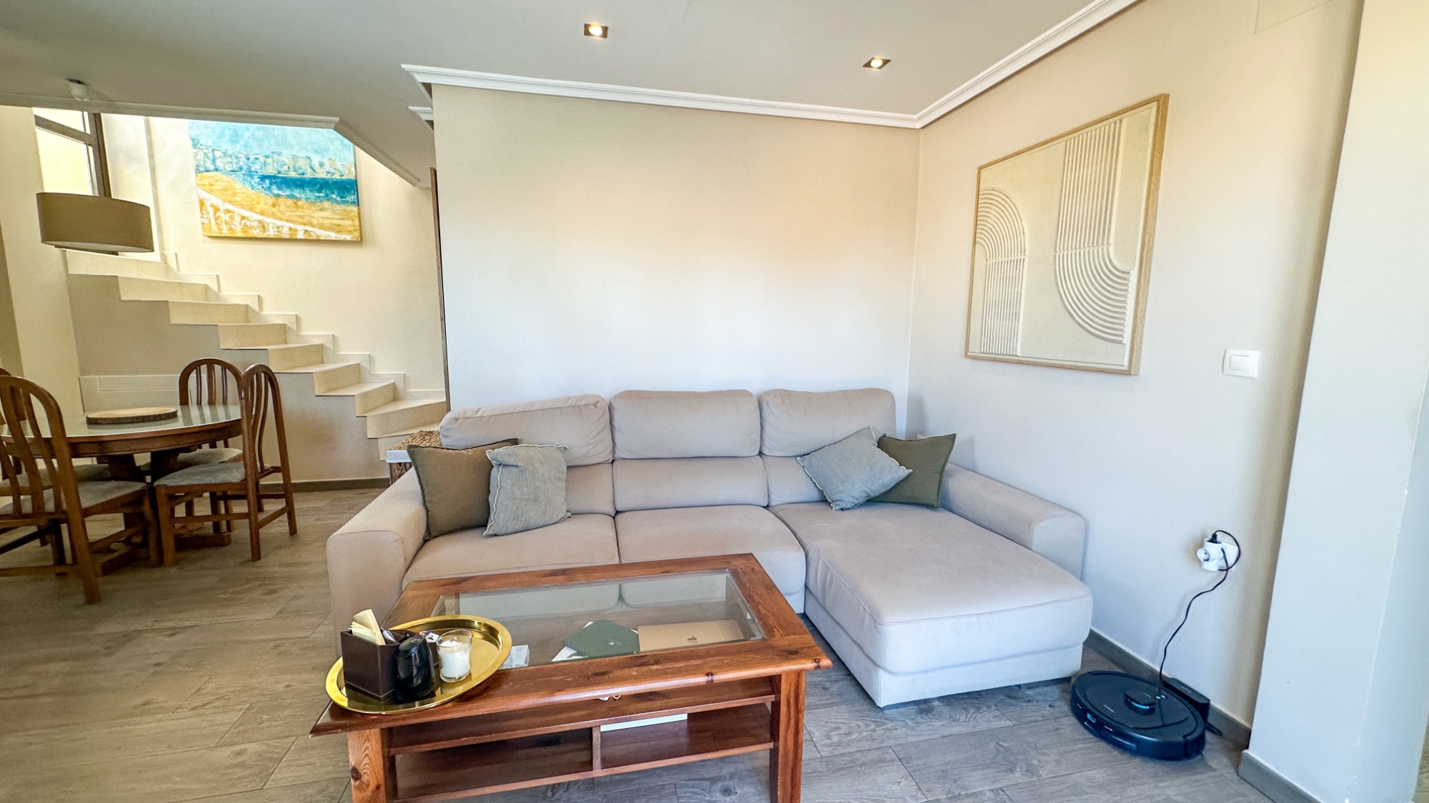 Pool area in bungalow for sale in Orihuela Costa